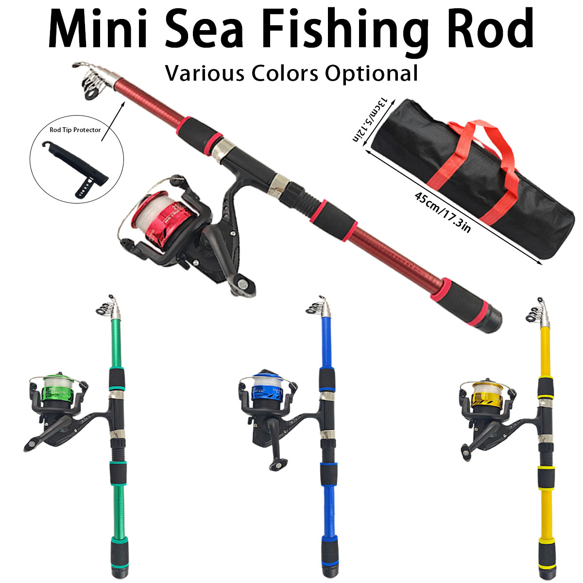 Fishing Rod Combo - 미니 텔레스코픽 바다 낚싯대 세트(스피닝릴, EVA