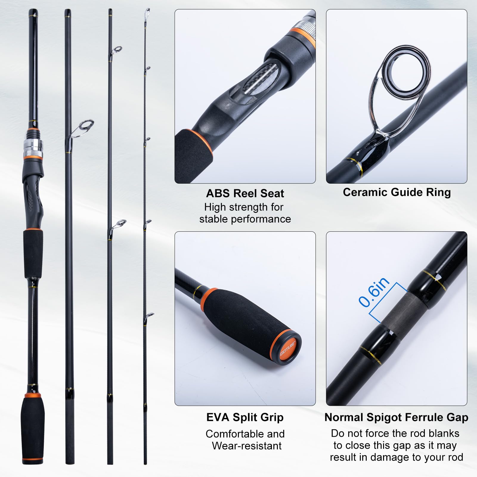 Goture 휴대용 스피닝 낚싯대 및 릴 콤보(여행용  - Fishing Rod Combo 리뷰 및 가격