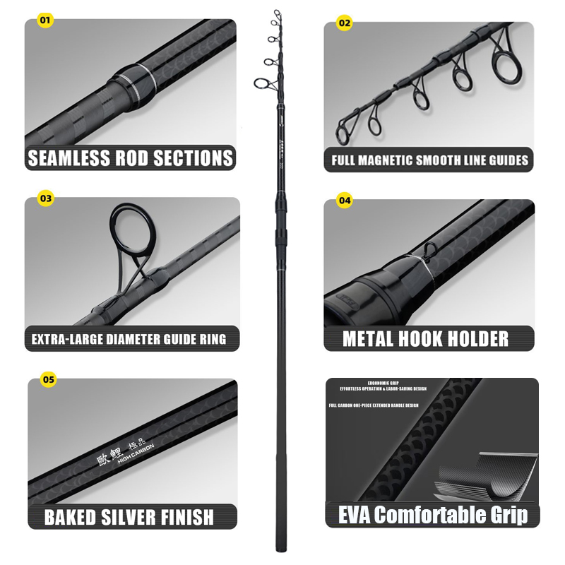 3.0M-4.2M 잉어 텔레스코픽 낚싯대, 30-200 - Fishing Rod Surf 리뷰 및 가격