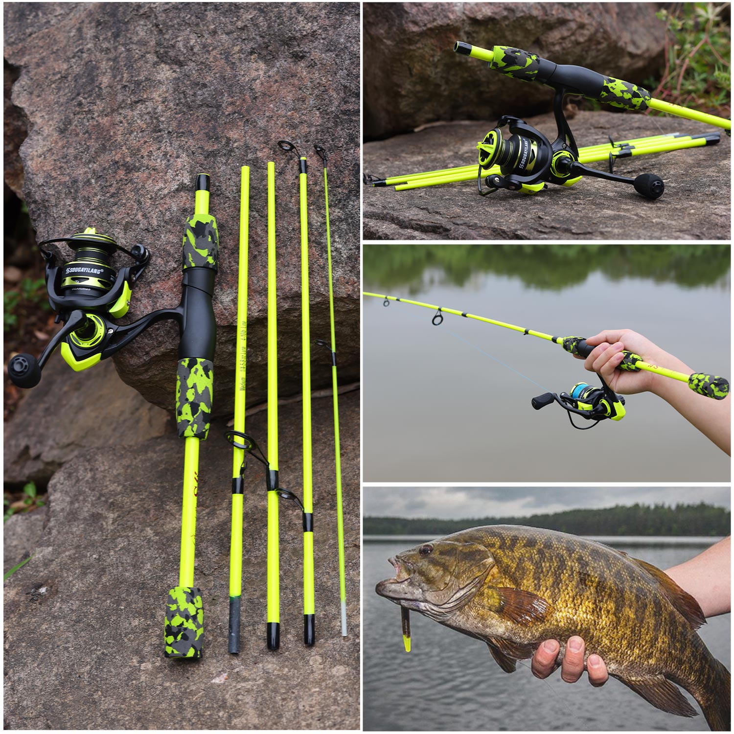 Sougayilang 스피닝 낚시 콤보 1.7m 카본  - Fishing Rod Carbon Fiber 리뷰 및 가격