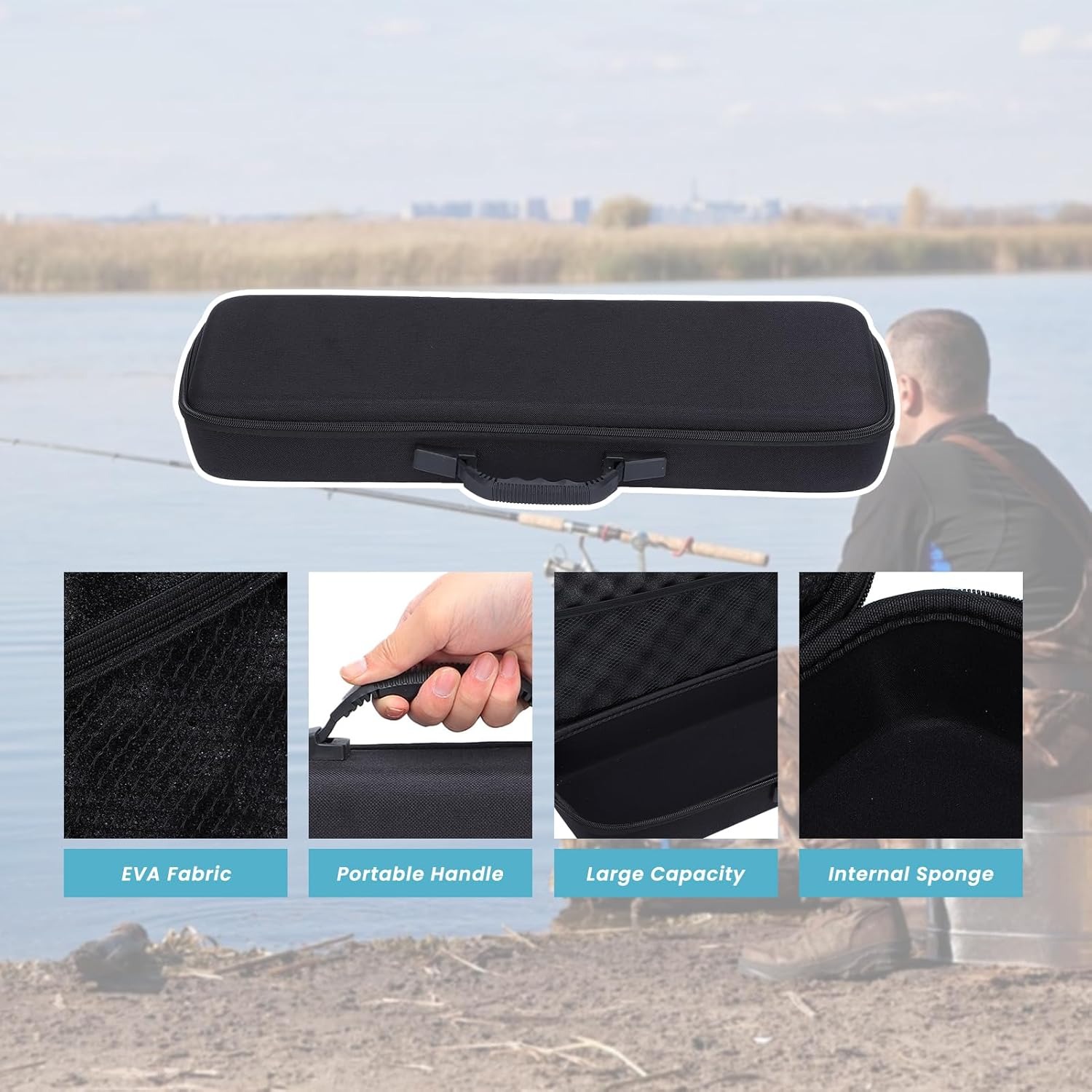 낚시 도구 가방 휴대용 EVA 충격 방지 낚시 케이스  - Fishing Rod Case 리뷰 및 가격