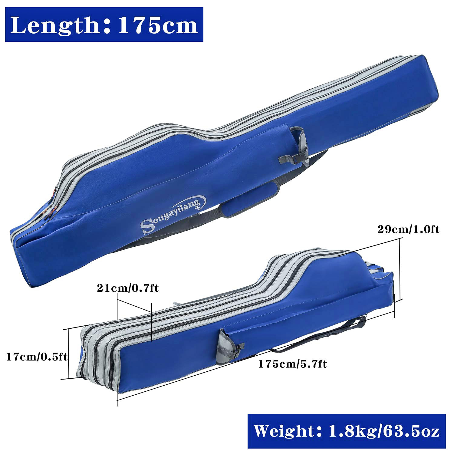 Sougayilang 낚싯대 가방 3 레이어 주최자 낚 - Fishing Rod Case 리뷰 및 가격